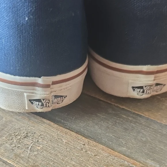 Vans Blue and Brown Classic Sneakers - Picture 6 of 10